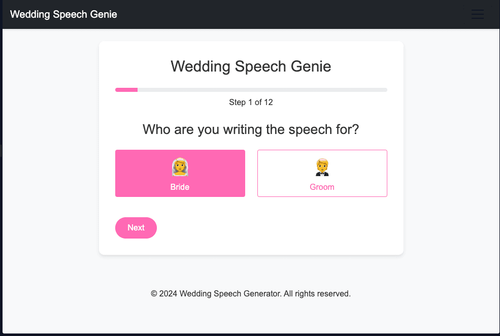 Wedding Speech Genie