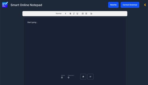 Smart Online Notepad